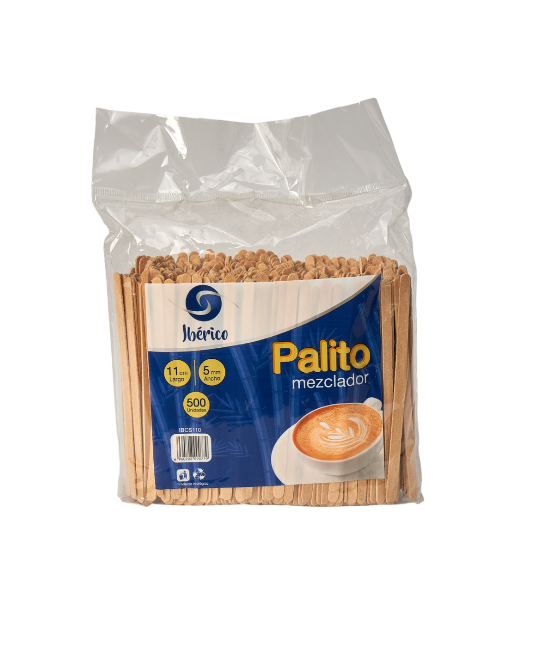 Mezclador madera corto x 500 plano